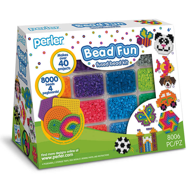 TeachersParadise - Perler Bead Fun Fused Bead Activity Kit & Storage Trays,  8006 Pieces - PER8054182